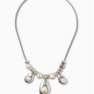 Lucky Brand Silver Pearl Collar Necklace, SOLD